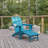 Avir Commercial All-Weather Adirondack Chair with Pullout Ottoman & Cupholder-210756631