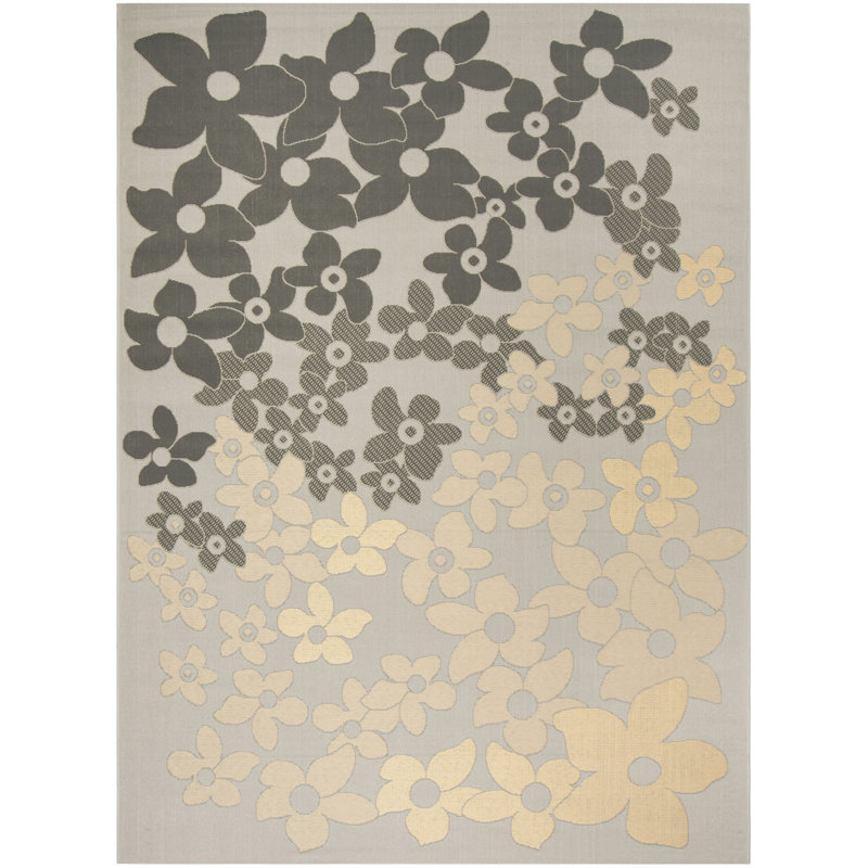 Coreatha Martha Stewart Performance Floral Rug, Rectangle 5'3" x 7'7"