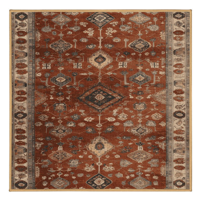 Tapis brun lavable à la machine