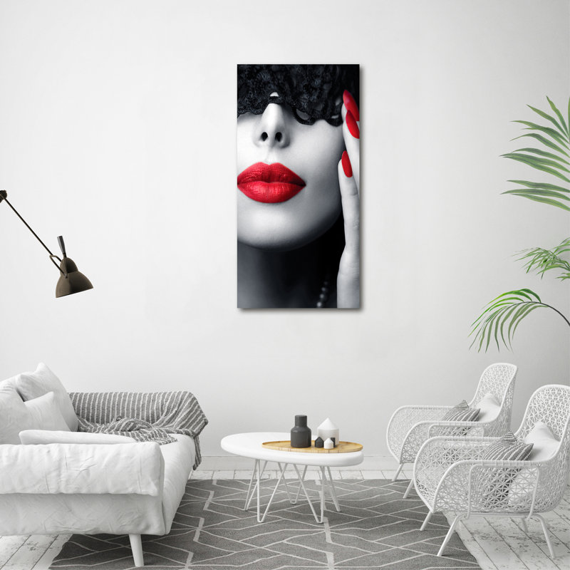 Lace Mask - Wrapped Canvas Print