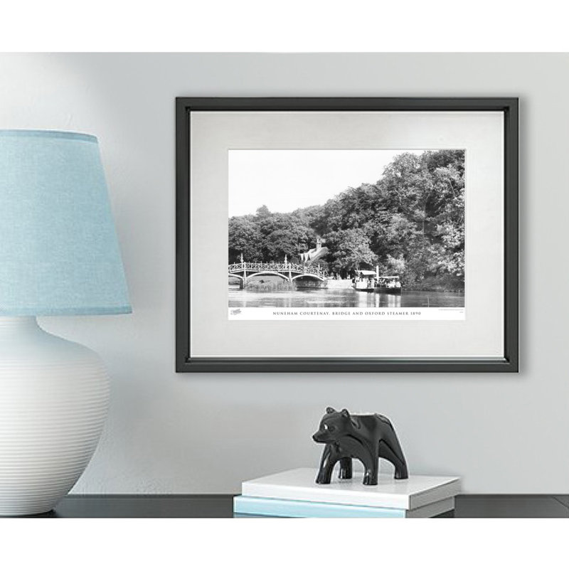 Nuneham Courtenay, Bridge And Oxford Steamer 1890 by Francis Frith - Single Picture Frame Print, 60cm H x 80cm W x 2.3cm D