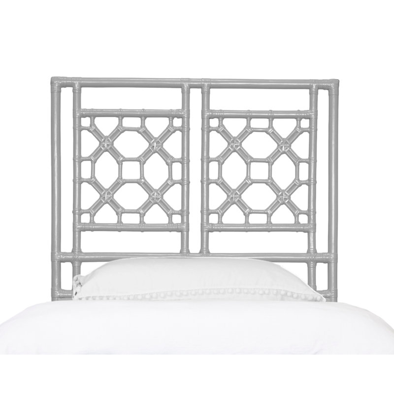 Lattice Back Standard Bed, Twin, Light Gray