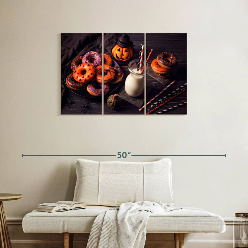 Halloween beignets et lait, H 24 po x l 38 po