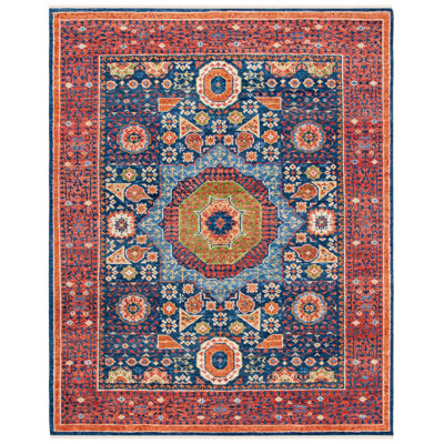 Hand Knotted Wool And Cotton Southwestern Rug