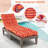 Set of 4 73'' Lounge Chaise Cushion Padded Recliner Cushion Orange-846649208-846649211
