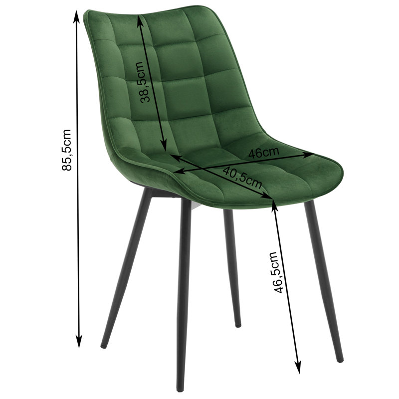 Chattooga Upholstered Dining Chair, Dark Green