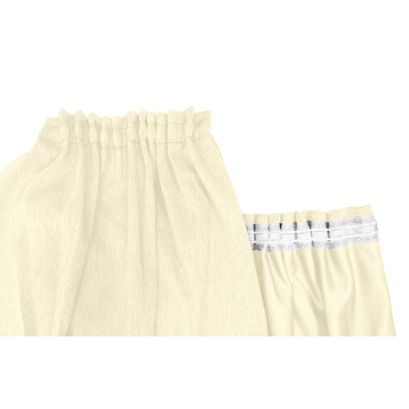 Quade Room Darkening Curtain Pair, 180cm H x 135cm W, Chiffon yellow
