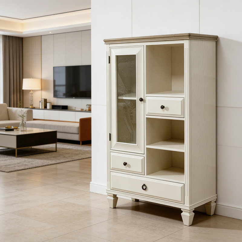 Armoire décorative simple en verre à porte simple