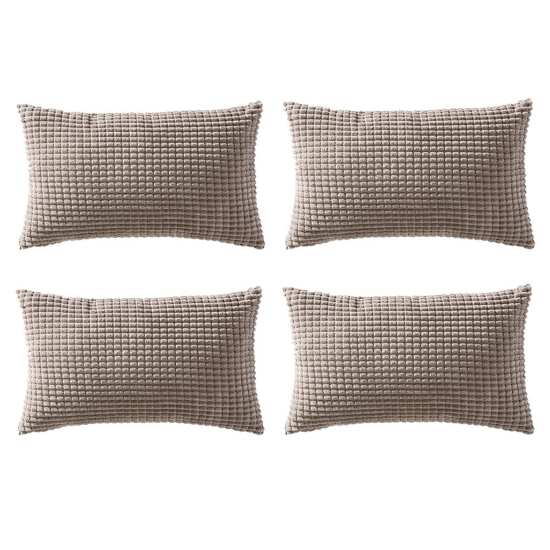 Coussin Houndstooth, Taupe