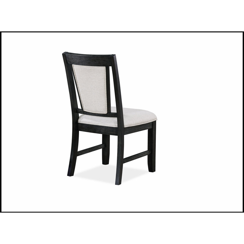 Chaise d'appoint de salle à manger contemporaine 2 pièces avec siège et dossier rembourrés, finition grise, structure en bois pour plus de confort et de style