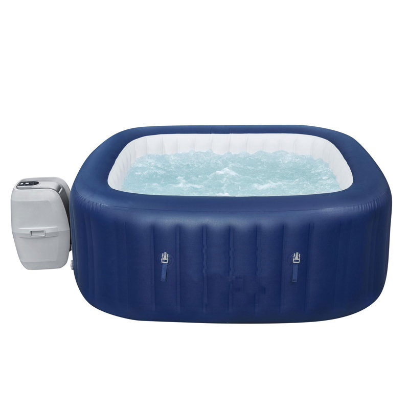 Bestway 120 Volt 4 Person 60 - Jet Vinyl Square Inflatable Hot Tub