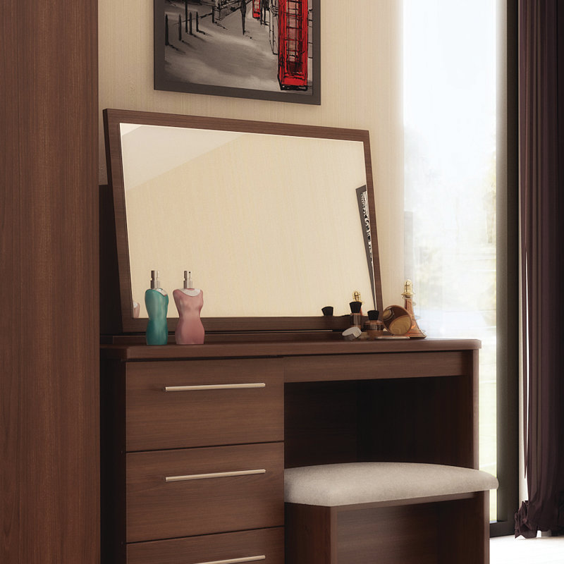 Fully Assembled Lyndale Dresser Mirror, Noche