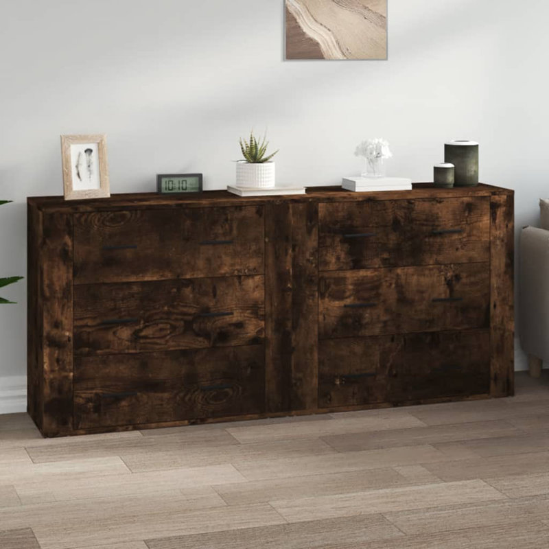 Lauritz 33 cm W Display Cabinet, Smoked Oak