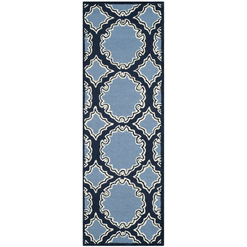 Mccullough Hand Tufted Wool Geometric Rug, Runner 2'3" x 7'
