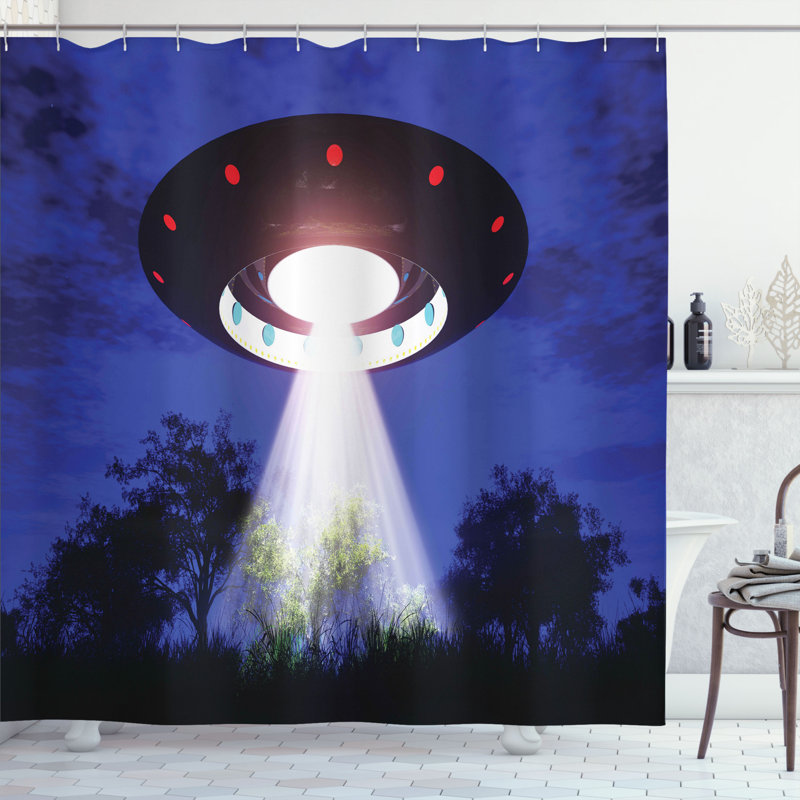 Shower Curtain with Hooks Included, 75" H x 69" W