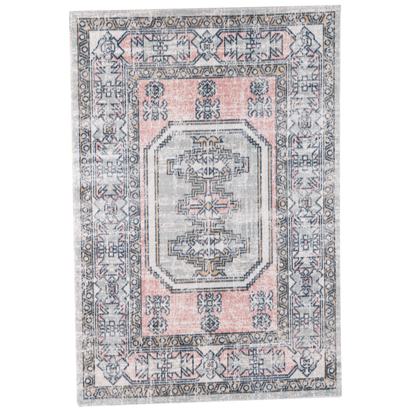 Michaella Moroccan Machine Made Indoor / Outdoor Area Rug, Rectangle 3'10" x 5'7"
