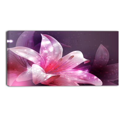 " Shining Pink Fractal Flower "