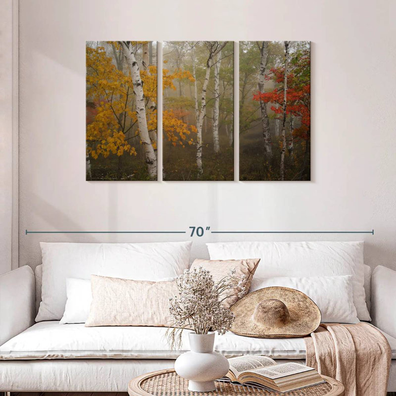 Alvord Autumn Birch Forest, H 28 po x l 45 po