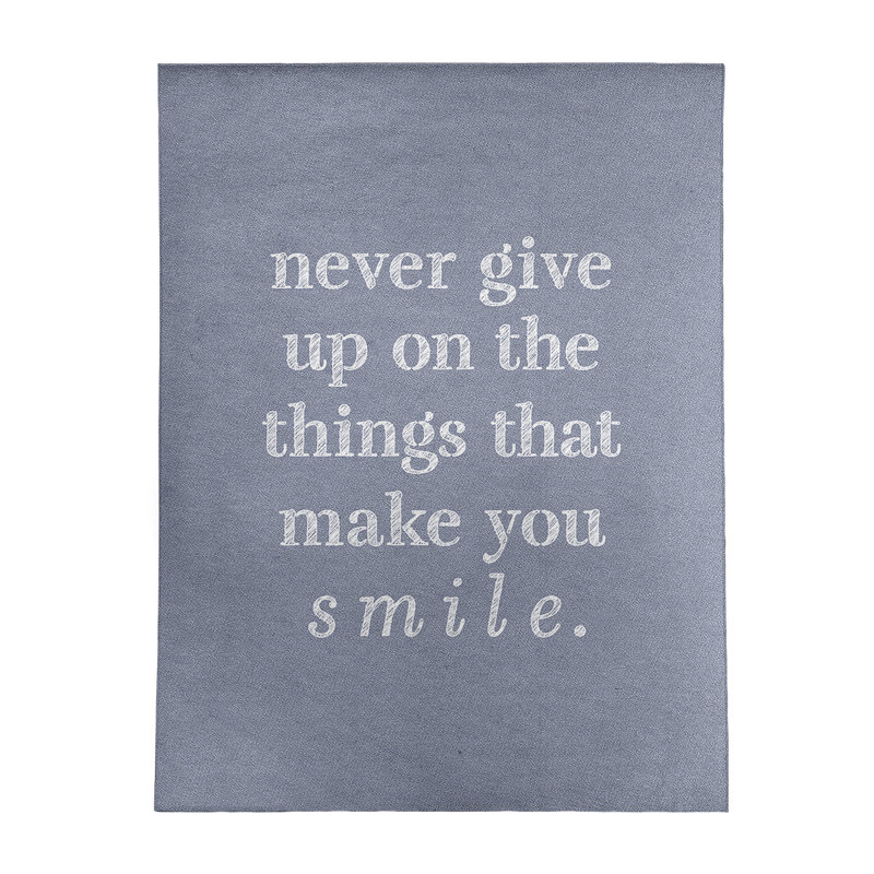 Tapis en chenille de polyester Quotes, Rectangle 8 pi x 10 pi