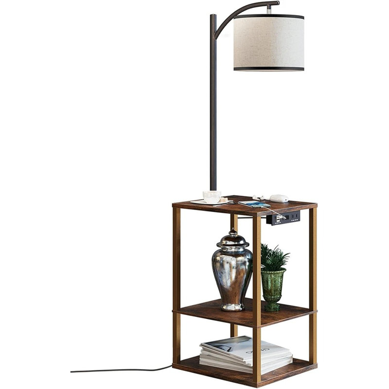 Lampe sur pied avec table, table de bout avec lampe, ét ...