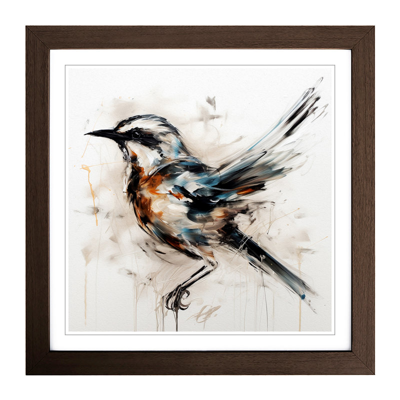 Single Picture Frame Print on Wood, Walnut
