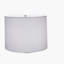 Lampe de table haute 30 po en bois et chrome, abat-jour en lin blanc