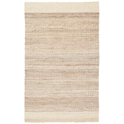 Naturals Tobago Jute / Sisal Striped Area Rug in Ivory/Natural