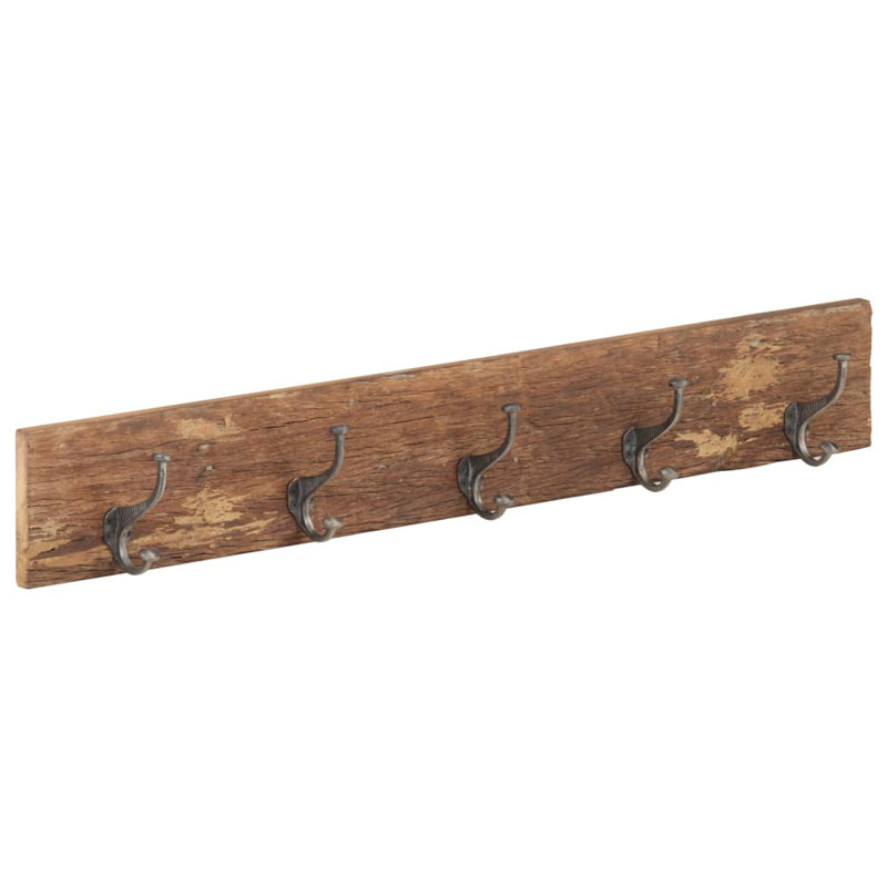 Mikell Solid Wood Wall 5 - Hook Wall Mounted Coat Rack