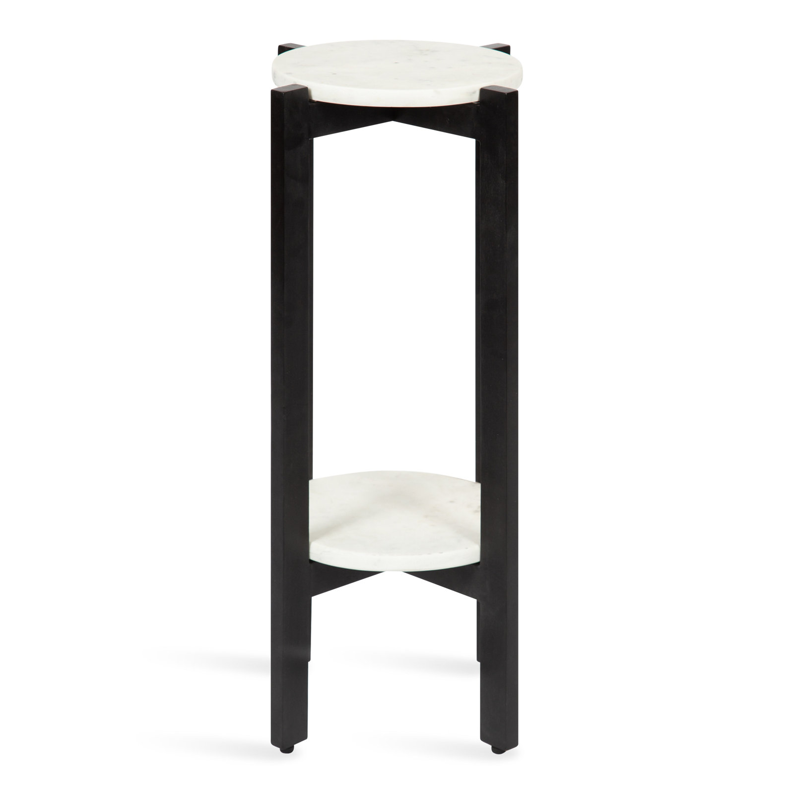 Oakdale Multi-Tiered Plant Stand, Black/White, 25" H x 12" W x 12" D