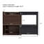  Set of 2 Storage Cabinets, Multifunctional Buffet Sideboards with Adjustable Shelves for Kitchen and Office, Black & Walnut