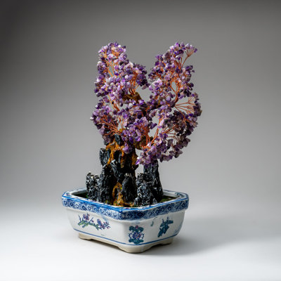 Amethyst Gemstone Ceramic Plants & Flowers Decorative Object