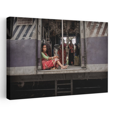 «Indian Train Journey», reproduction d'art murale contemporaine
