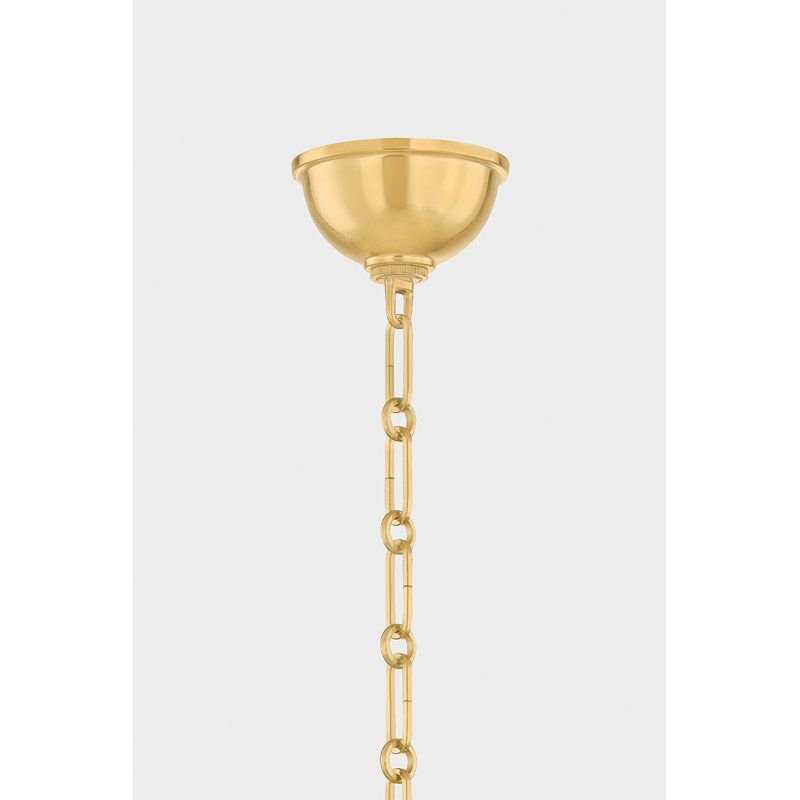 Howard Chandelier by Mark D. Sikes, Antique Brass, 9 Lights, 26" H x 50" W x 50" D