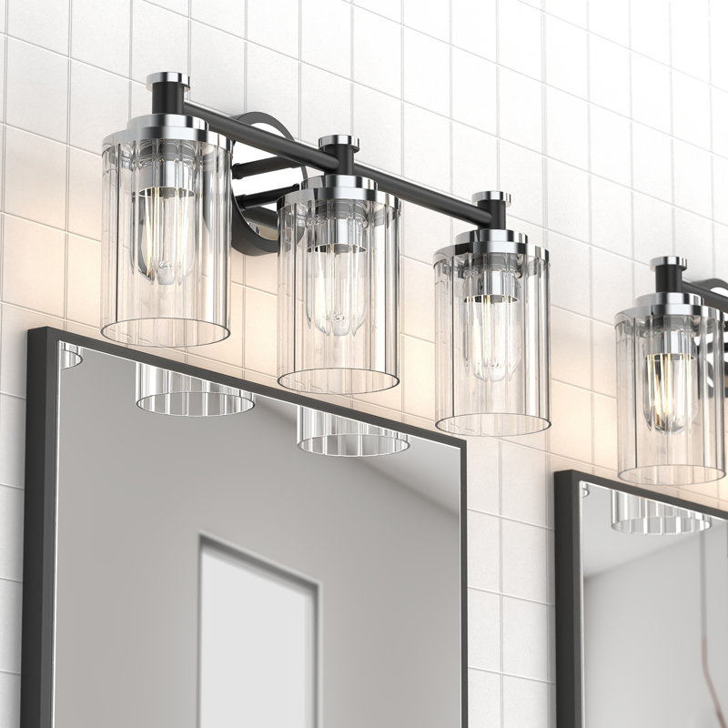 Éclairage pour meuble-lavabo 3 lumières Sephira, Noir/chrome