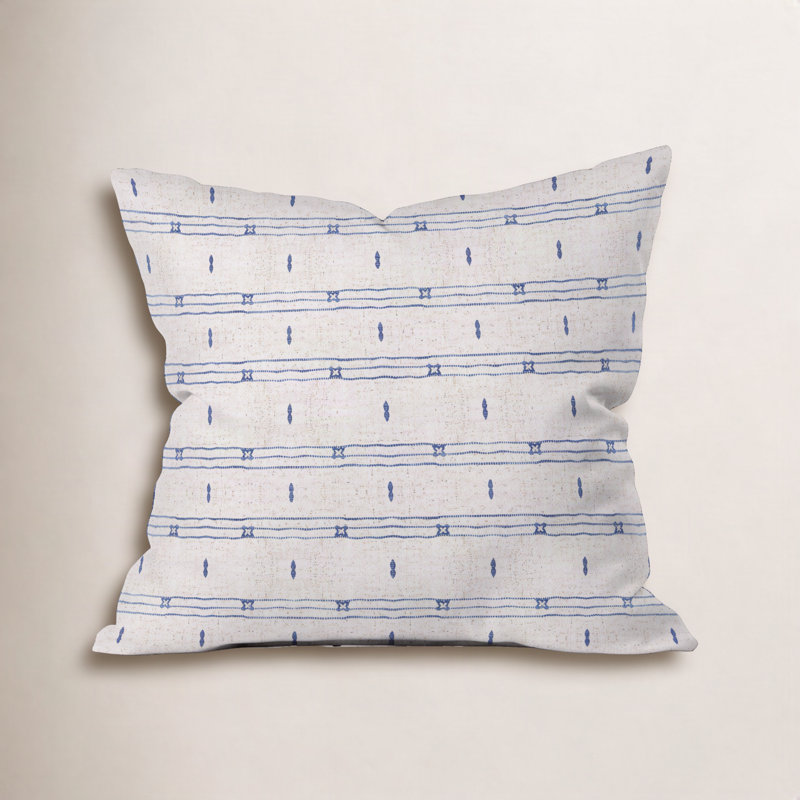 Leena Striped Outdoor Reversible Throw Pillow, 20" x 20" 