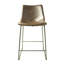 Winding Upholstered Counter Stool with Metal Frame-30896583