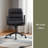 Office Chair,Mid Back Home Office Desk Task Chair With Wheels And Arms Ergonomic PU Leather Computer Rolling Swivel Chair With Padded Armrest,The Back Of The Chair Can Recline 40°-1345818876