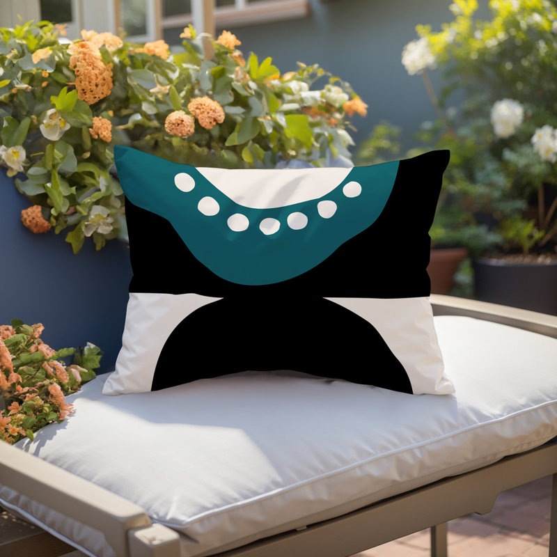 Coussin lombaire réversible intérieur / extérieur Sofi Minimalist, H 18 po x l 25 po, Émeraude