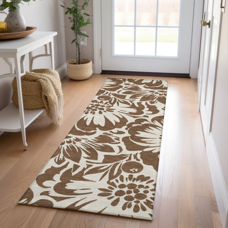 Alfonzo Washable Floral Indoor / Outdoor Rug