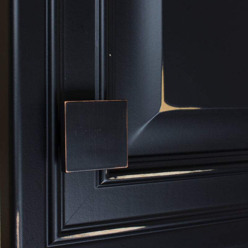1 1/2" Length Square Knob, Oil Rubbed Bronze