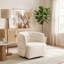 Fauteuil demi-tonneau pivotant en velours Amundsen-1170098683