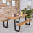 Reeside Rectangular Acacia Outdoor Picnic Table