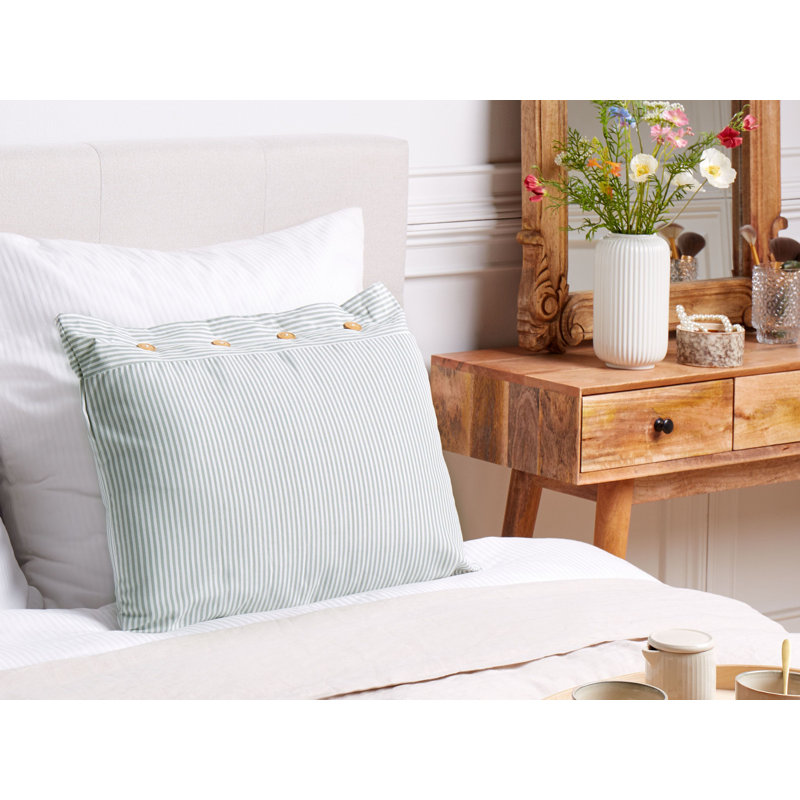 Radojica Striped Blue Cushion, 40cm H x 60cm W, Rectangular
