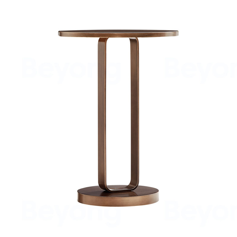 Table d'appoint ronde en bronze antique Tareel