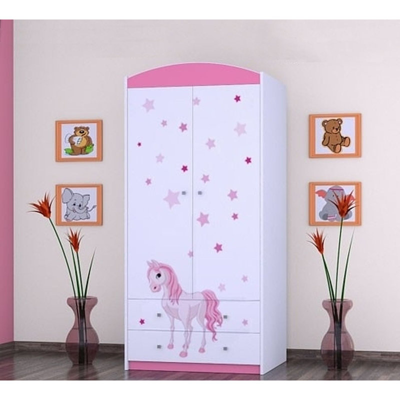 Maguire 2 Door Wardrobe, Pink