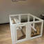 Parc pour animaux en acrylique transparent | Durable et facile à assembler | Enceinte de sécurité intérieure pour petits chiens, lapins ou cochons | Style moderne et minimaliste pour le salon ou la chambre à coucher