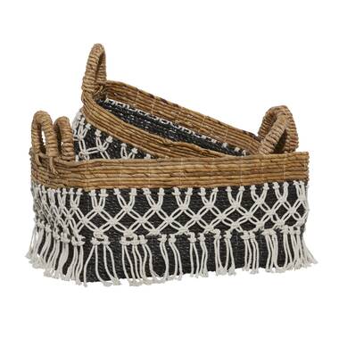 Solid Wood Basket August Grove Color: Brown