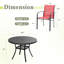 Ensemble de salle à manger de patio pour 4 personnes avec chaises empilables PVC-coated polyester-2075484923