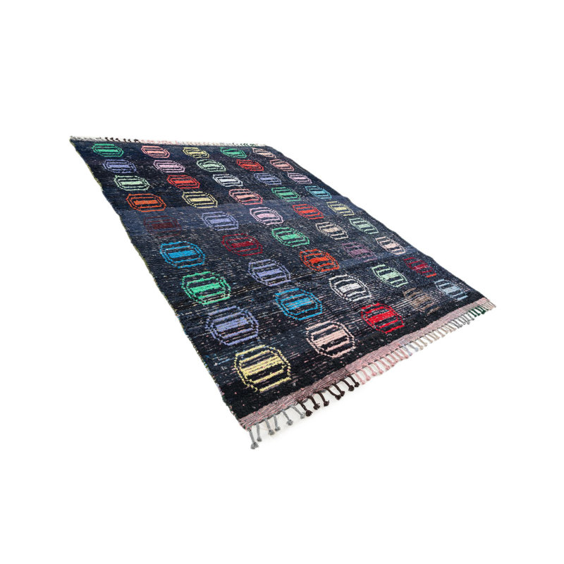 Tapis bleu foncé Ottilie