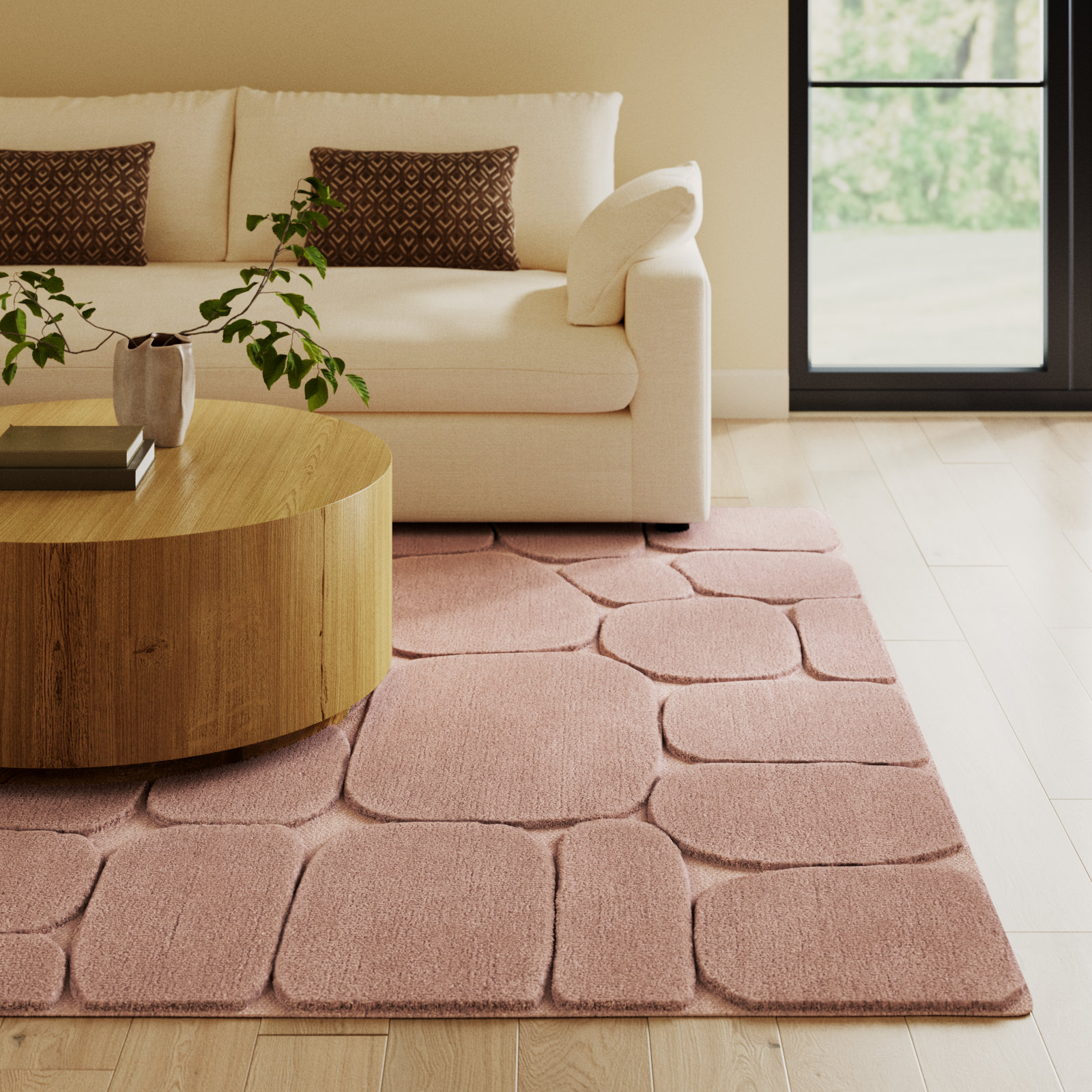 Aelin Pebble Hand-Tufted Wool Rug, Rectangle 8' x 10'